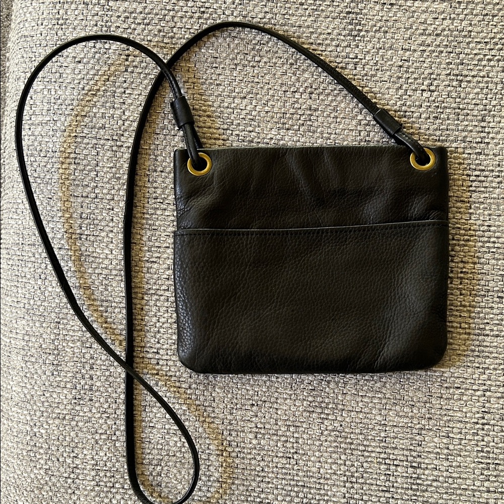 Margot Black Leather Shoulder Bag